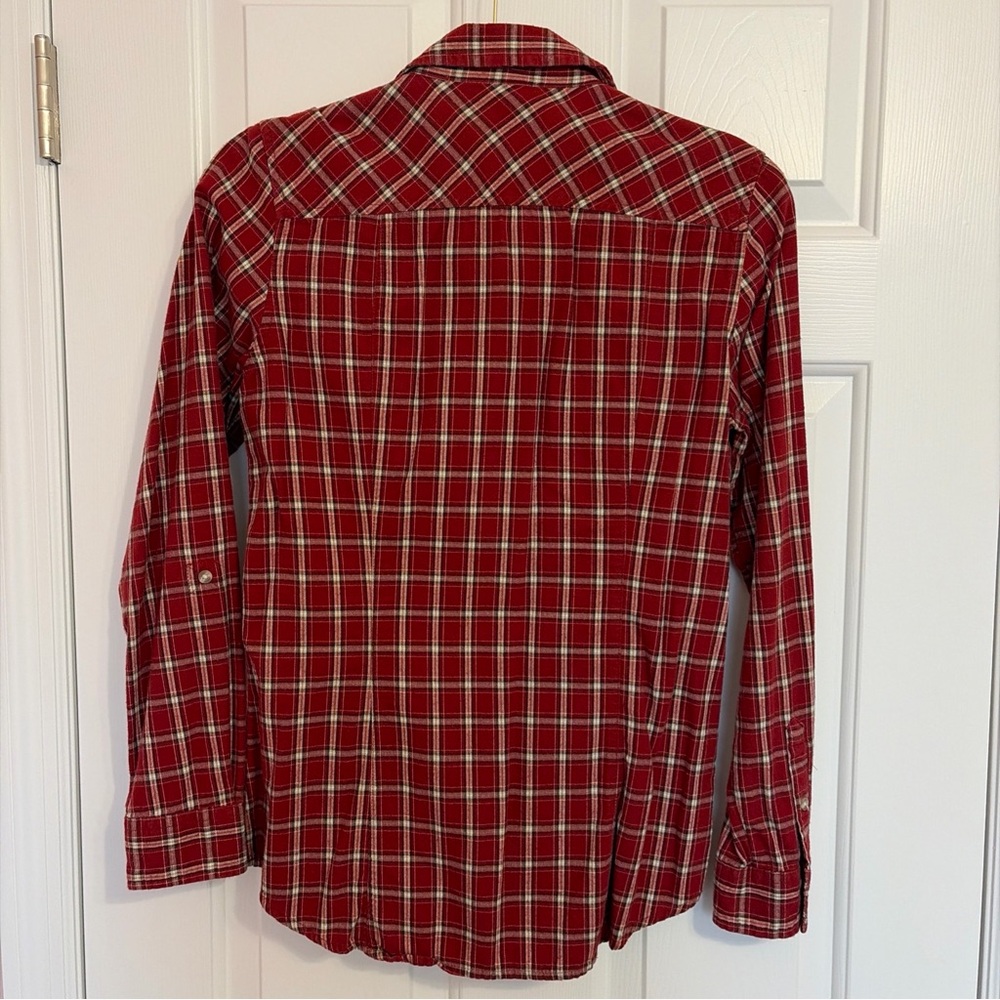 Eddie Bauer Red Flannel Button Up Women’s Size Small - Picture 5 of 6